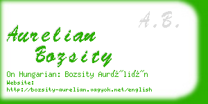aurelian bozsity business card